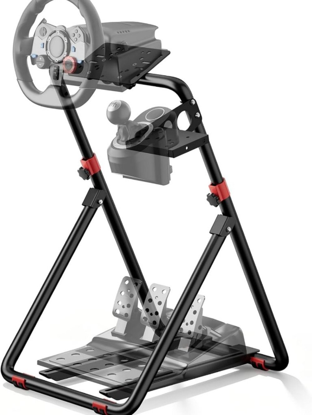 Foldable Racing Wheel Stand for Gaming - Compatible with PS5, PS4, Xbox & PC